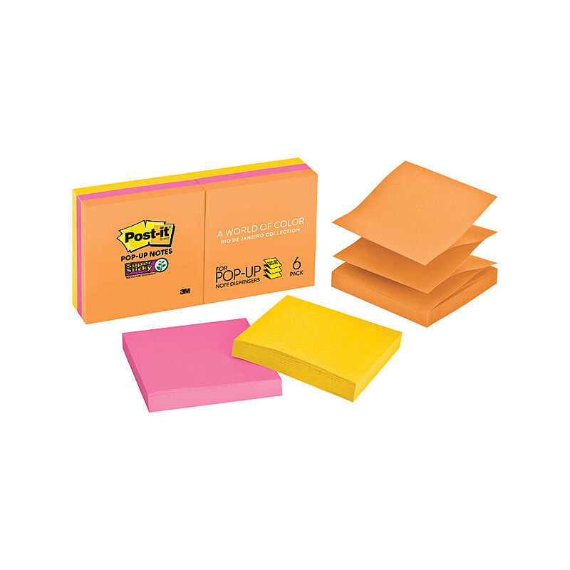 NNEDSZ POST-IT Super Sticky Note R330-6SSUC RDJ Popup Pack of 6
