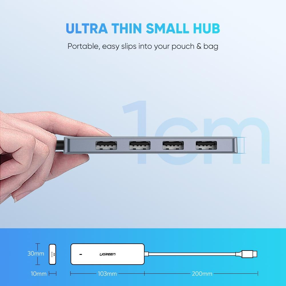 NNEDSZ 4-Port USB3.0 Hub with Micro USB Power Supply 70336