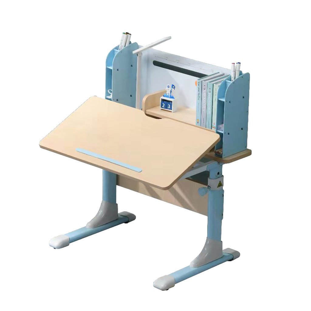 NNEDSZ Height Adjustable Children Kids Ergonomic Study Desk Chair Set 80cm Blue AU