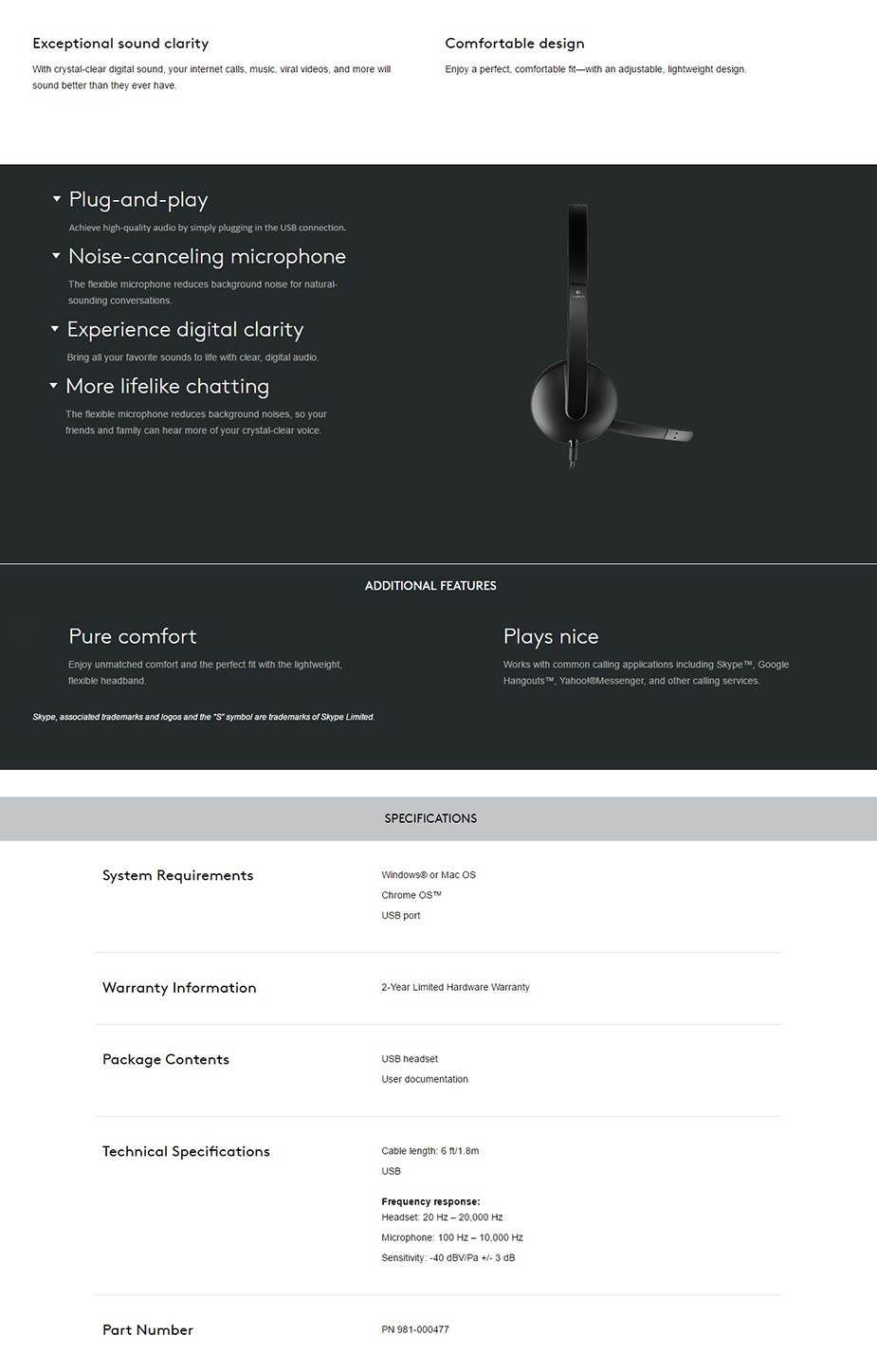 NNEDSZ 981-000477: H340 USB Headset