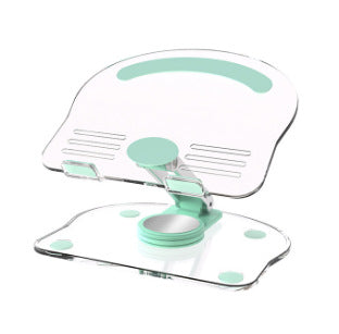 NNEDSZ Green Acrylic Foldable Tablet and Phone Stand - 360° Rotation, Anti-Slip Design, Lightweight and Compact