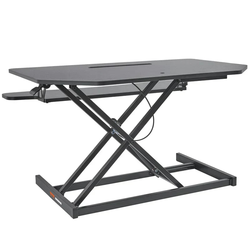 X-Frame Double-Layer Standing Desk Converter - Height Adjustable Sit-to-Stand Desk